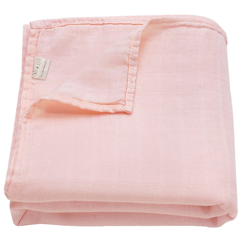 ali+oli | Muslin Swaddle Blanket – Pink