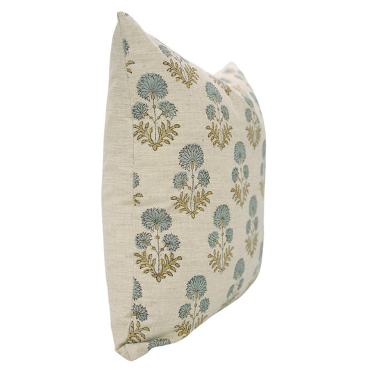 Boho Decor Block Print Linen Blend Pillow - Rishi