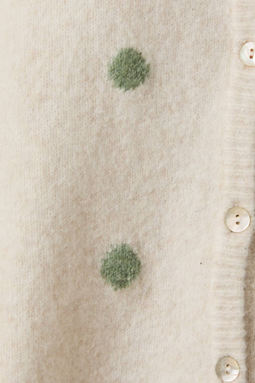 LE LIS | Long Sleeve Crew Neck Polka Dot Sweater Cardigan