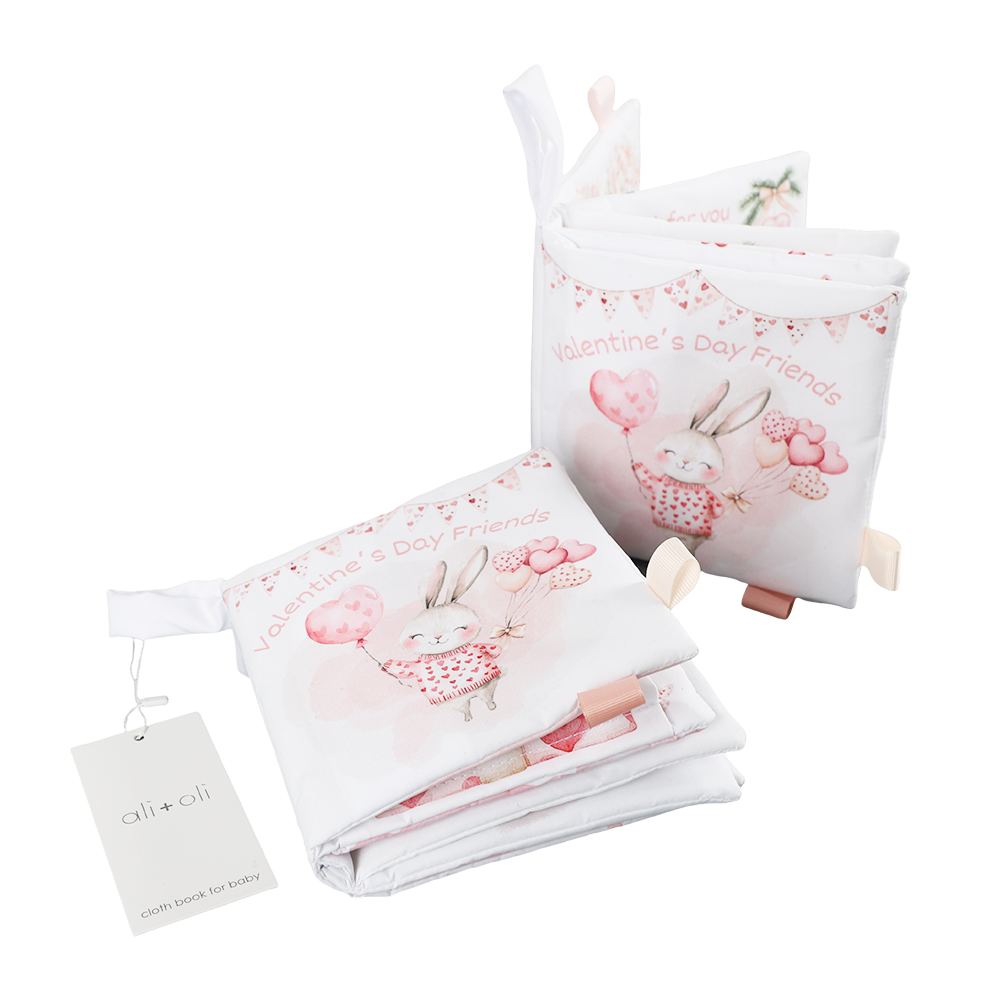 ali+oli | “Valentine’s Day Friends” Crinkle Cloth Baby Book