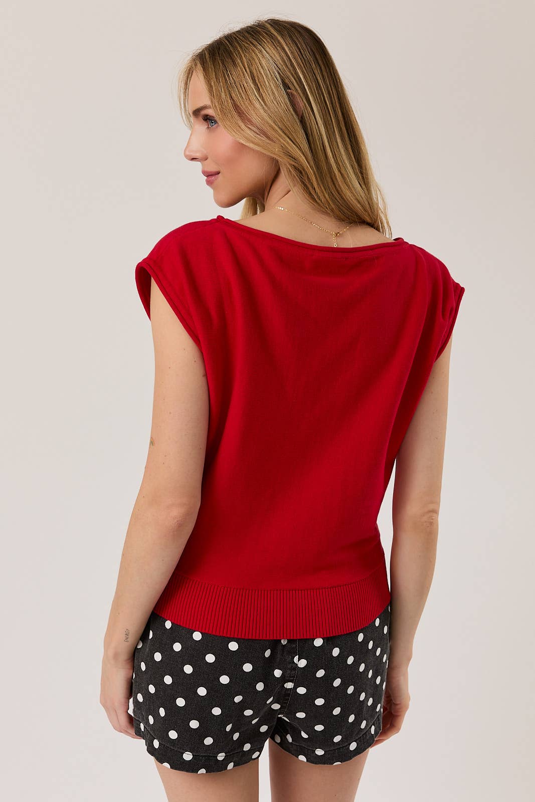 Sunday Edition | Boat Neck Wide Shoulder Knit Top