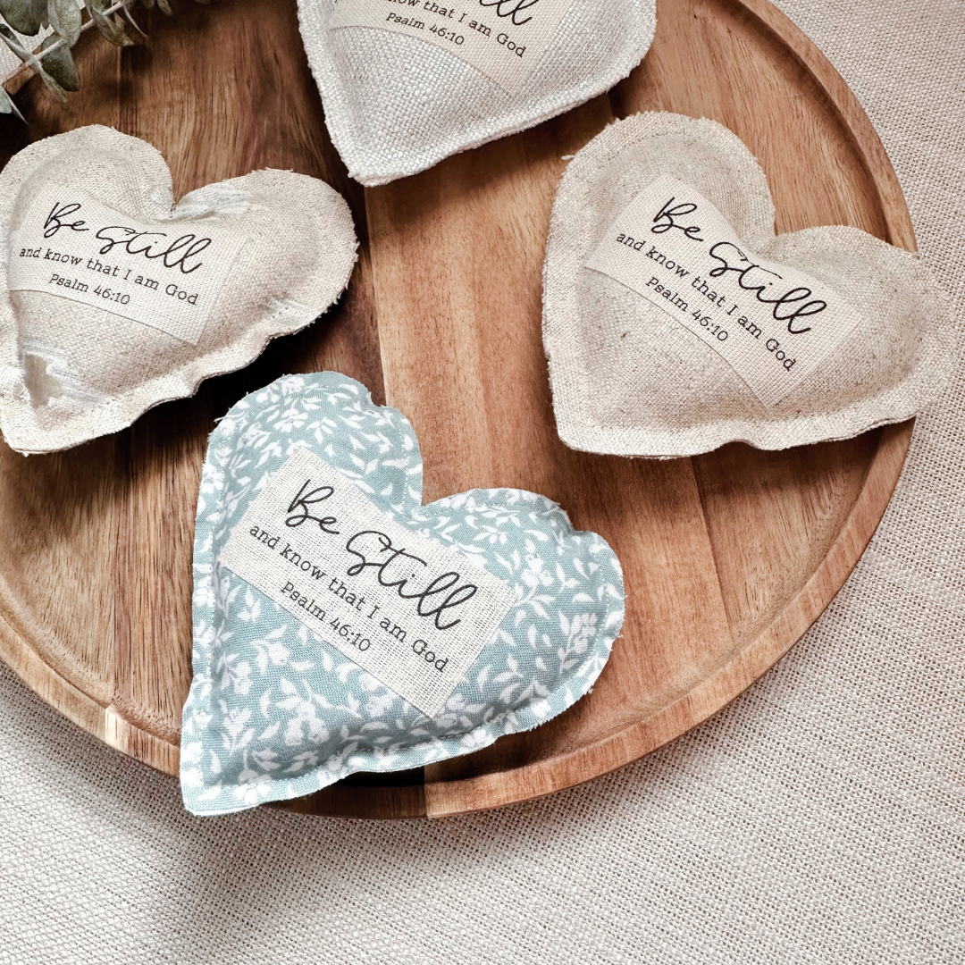 Fabric Heart - Psalm 46:10 | Handmade | Happy Hearts 