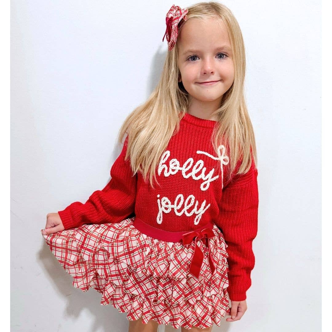 Christmas Plaid Bow Tiered Tutu - Kids Boutique Clothing