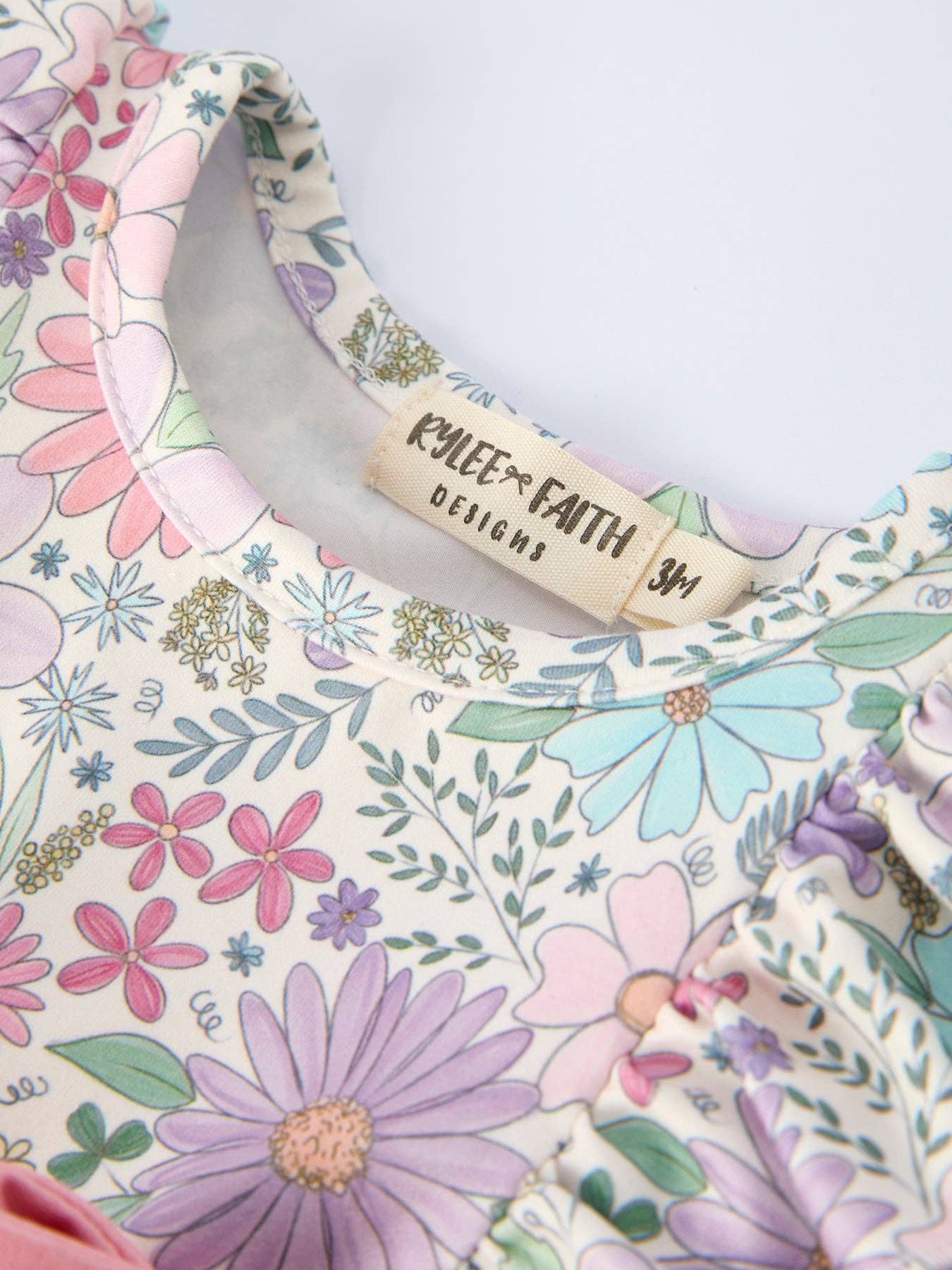 Pink Floral Sleeveless Baby Girls Romper