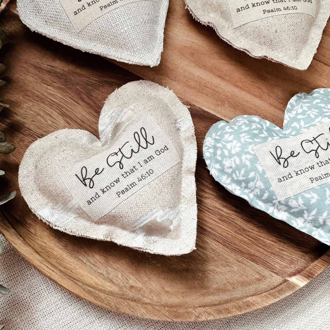 Fabric Heart - Psalm 46:10 | Handmade | Happy Hearts 