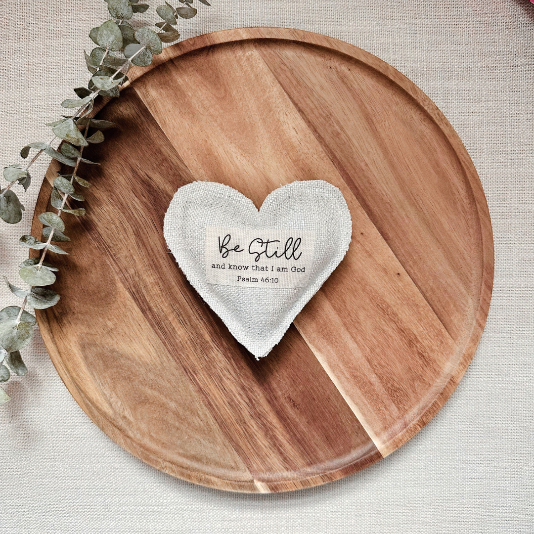 Fabric Heart - Psalm 46:10 | Handmade | Happy Hearts 