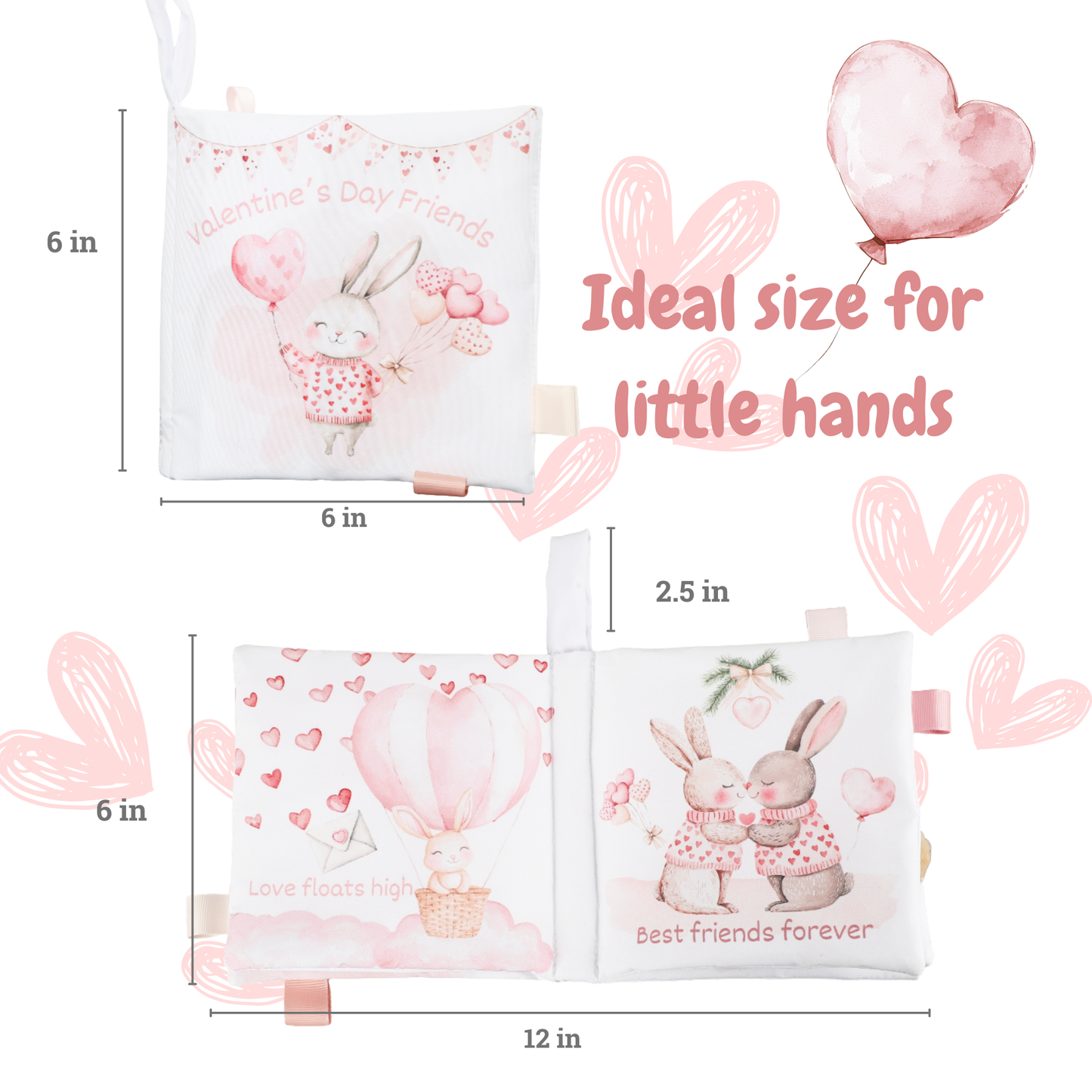 ali+oli | “Valentine’s Day Friends” Crinkle Cloth Baby Book