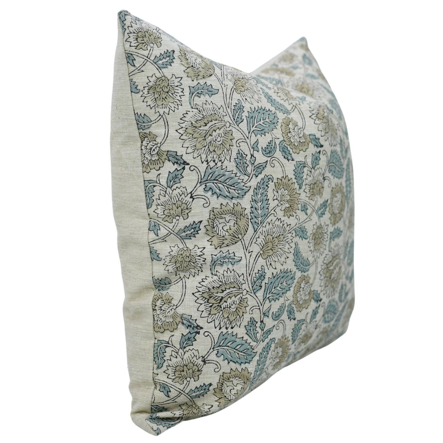 Fabdivine Boho Decor Block Linen Blend Pillow - Mandakini
