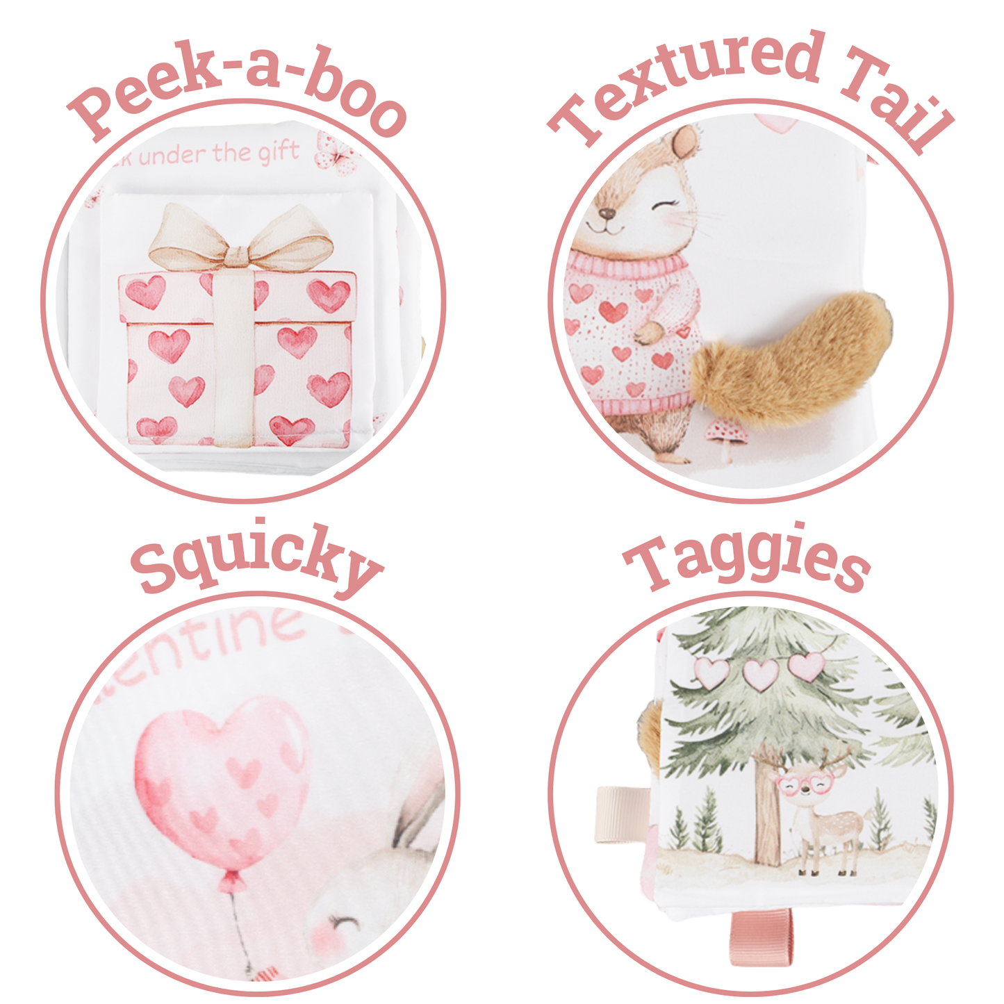 ali+oli | “Valentine’s Day Friends” Crinkle Cloth Baby Book