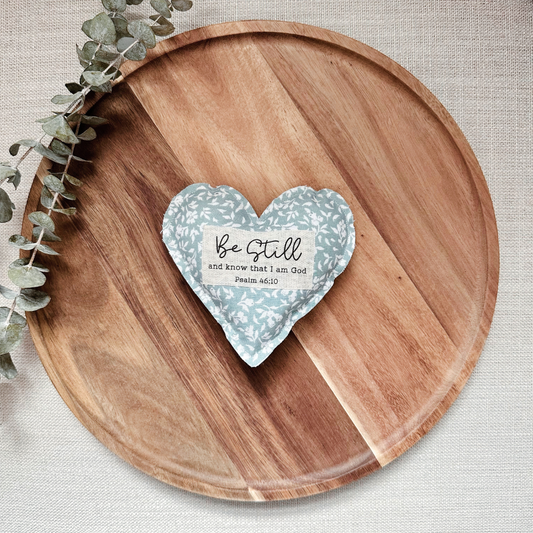 Fabric Heart - Psalm 46:10 | Handmade | Happy Hearts 