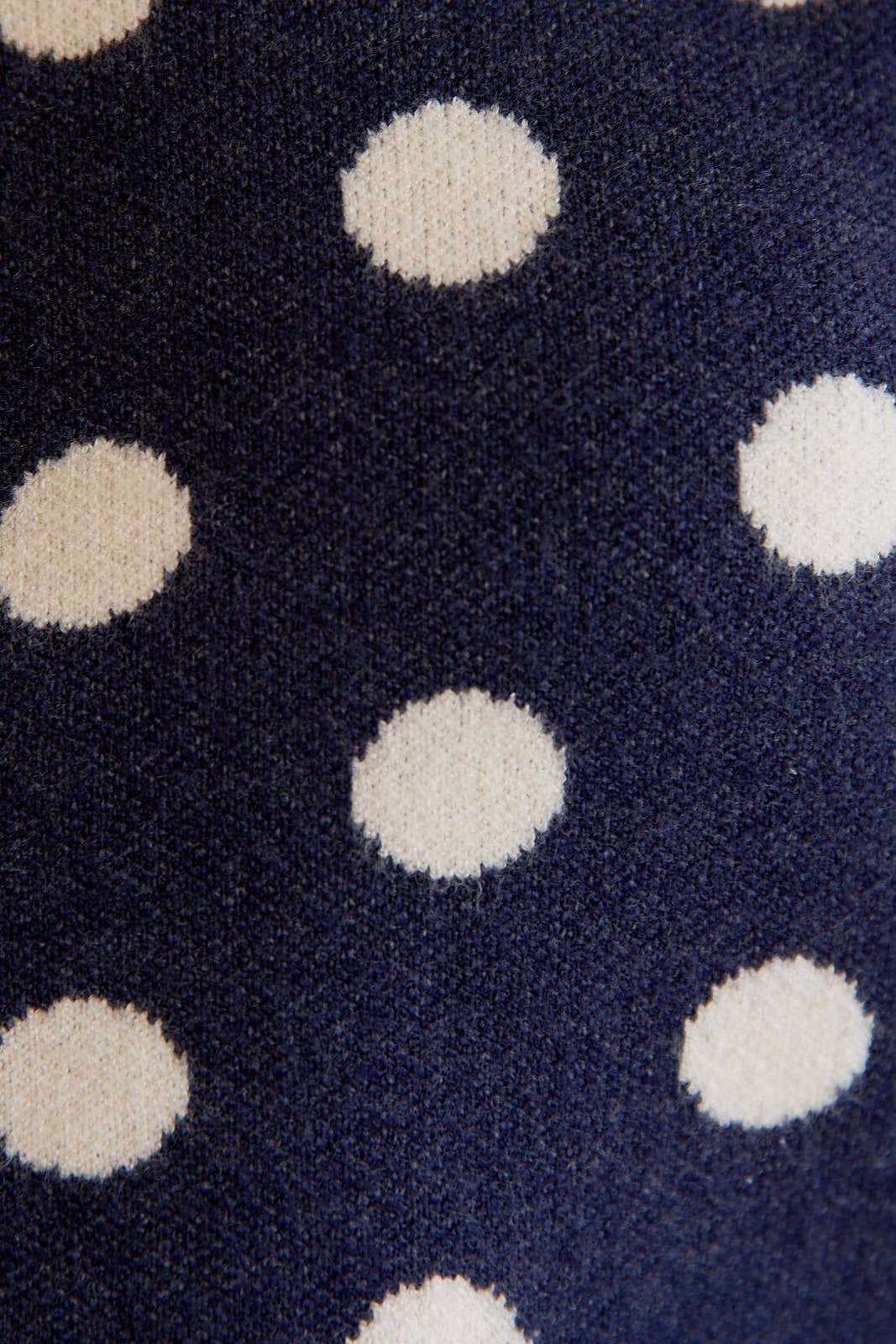 Round Neck Button Up Polka Dot Sweater Cardigan