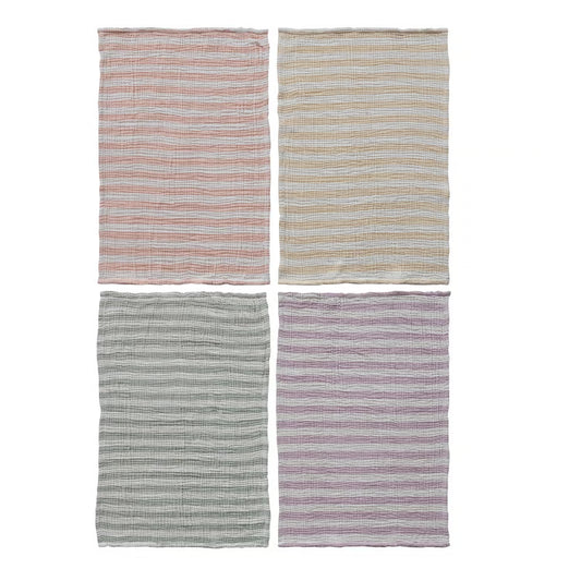 Hazel Mazel | Woven Cotton Double Cloth Striped Tea Towels