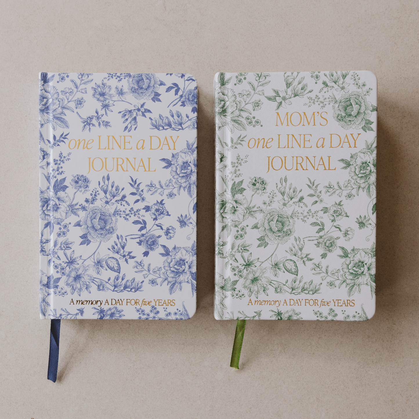 Blue Delft One Line A Day Fabric Journal - Stationery
