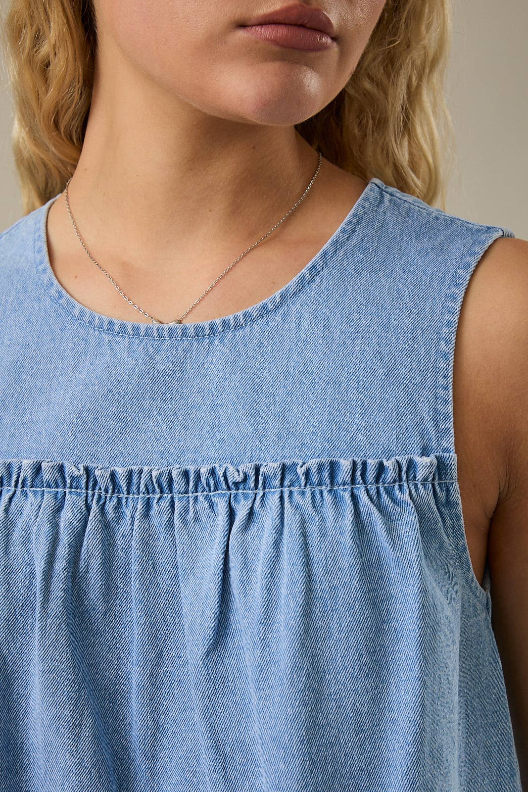 LE LIS | Flare Denim Top