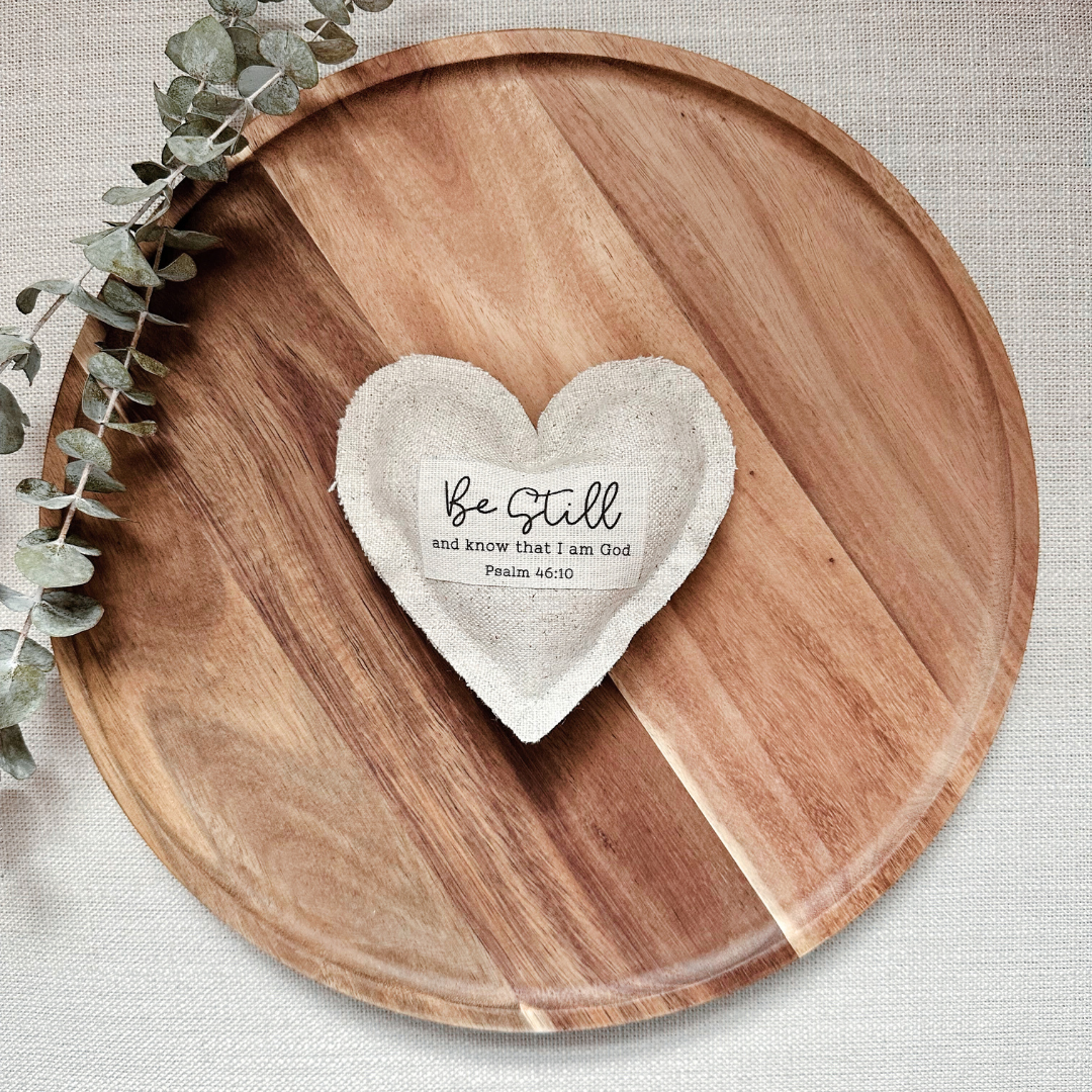 Fabric Heart - Psalm 46:10 | Handmade | Happy Hearts 