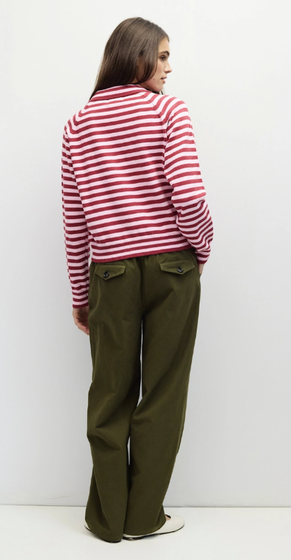 all:row | The Angelica Cardigan Berry/Pink