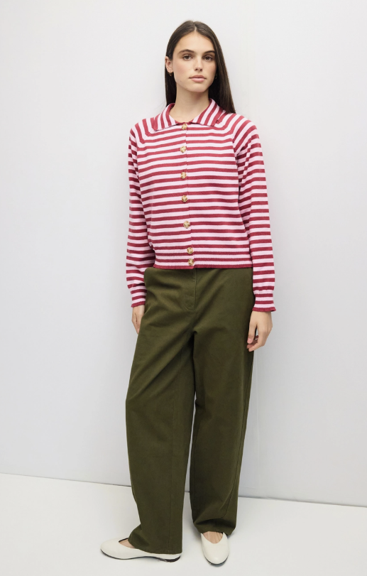 all:row | The Angelica Cardigan Berry/Pink
