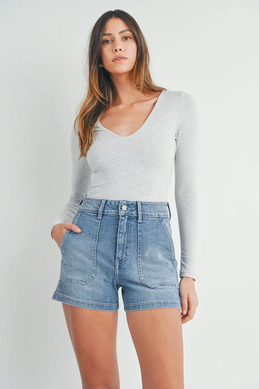 JBD Label of Just Black Denim  | Denim Utility Shorts