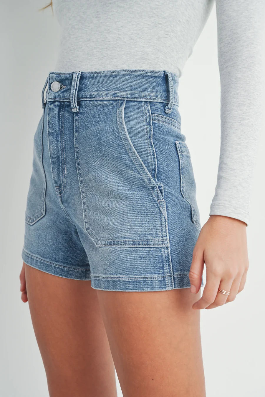 JBD Label of Just Black Denim  | Denim Utility Shorts