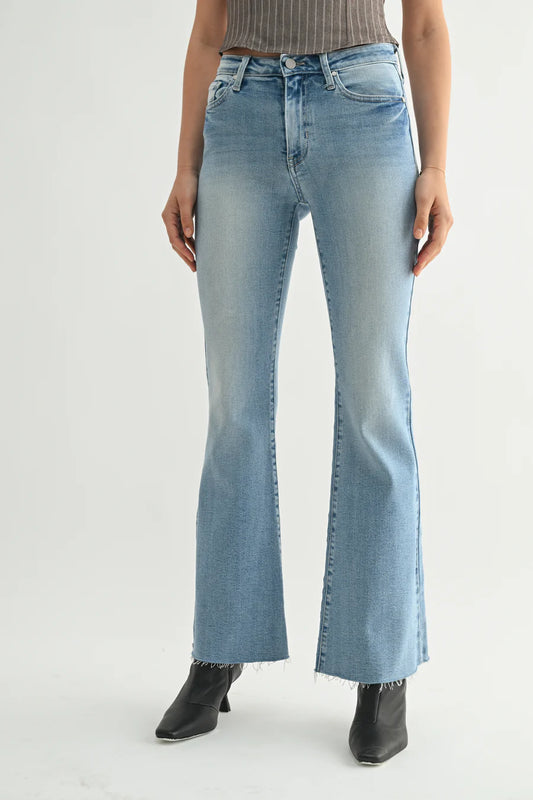 Just Black Denim | Mid-Rise Straight Bootcut (BP447J)