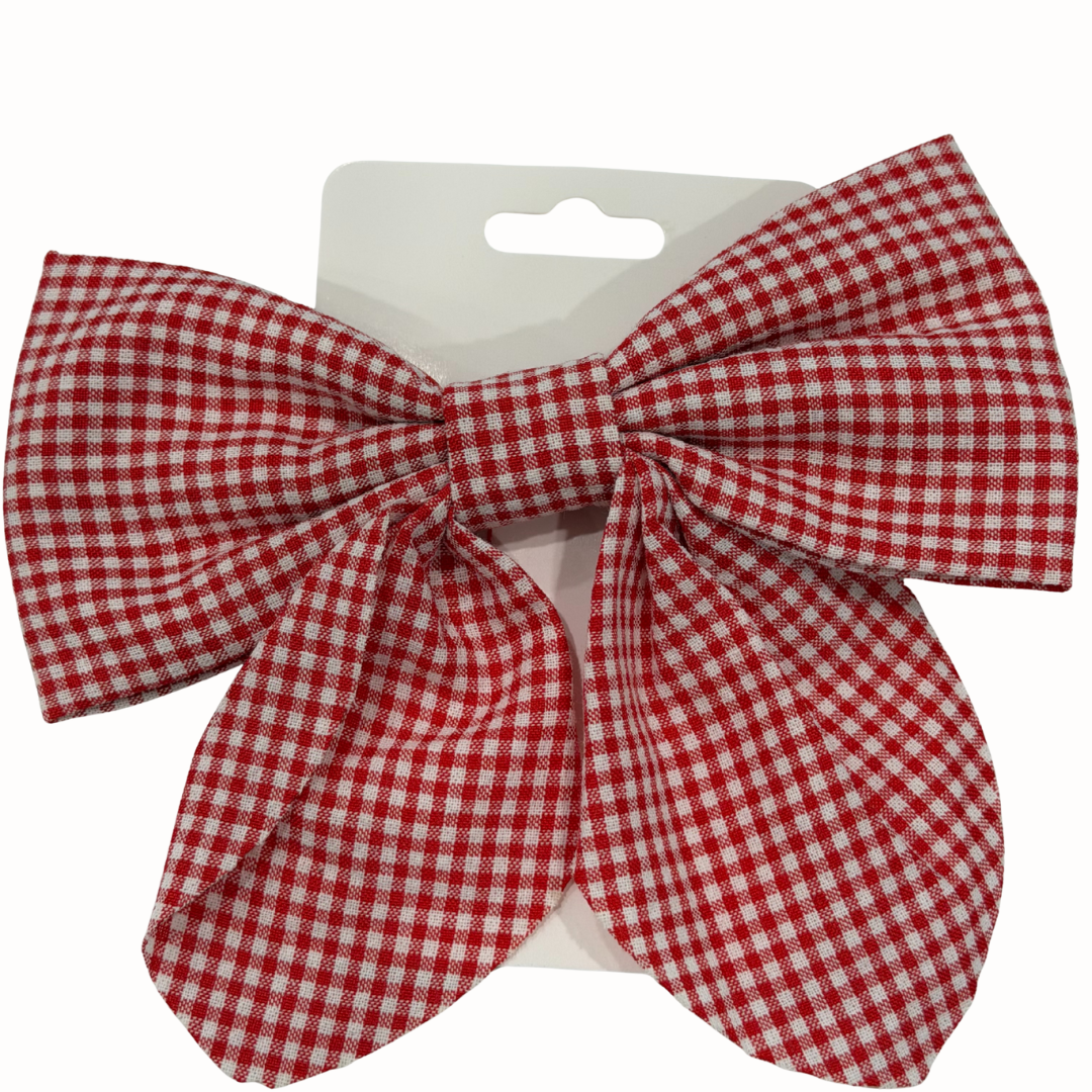 Hart & Hollow Red Gingham Hair Bow
