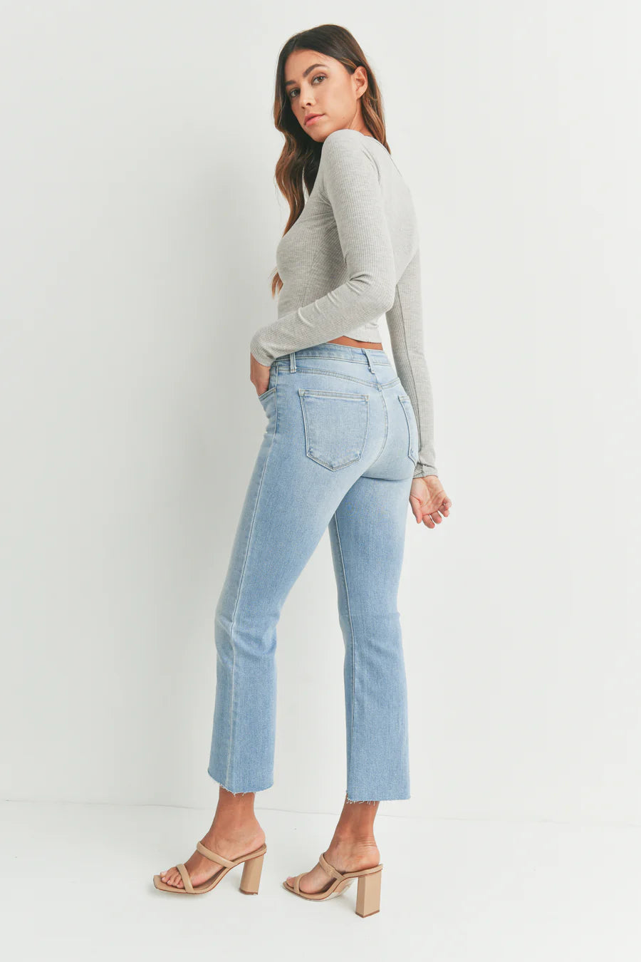 Just Black Denim | High Rise Crop Flare BP370J