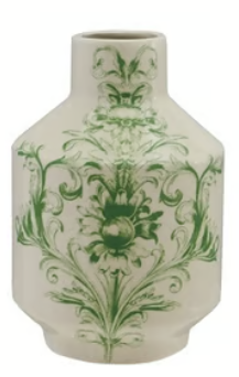 Hazel Mazel | Stoneware Vase with Floral Design