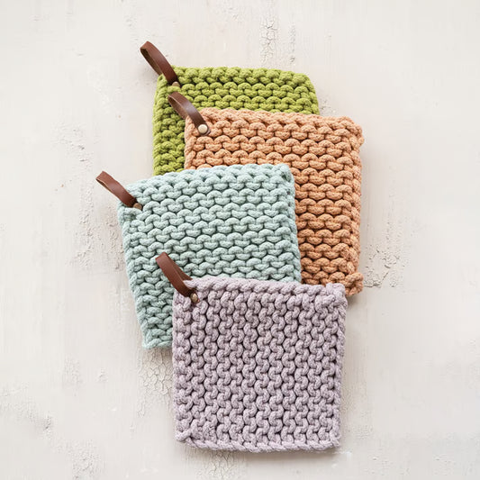 Hazel Mazel | 8 Inch Cotton Crocheted Pot Holder