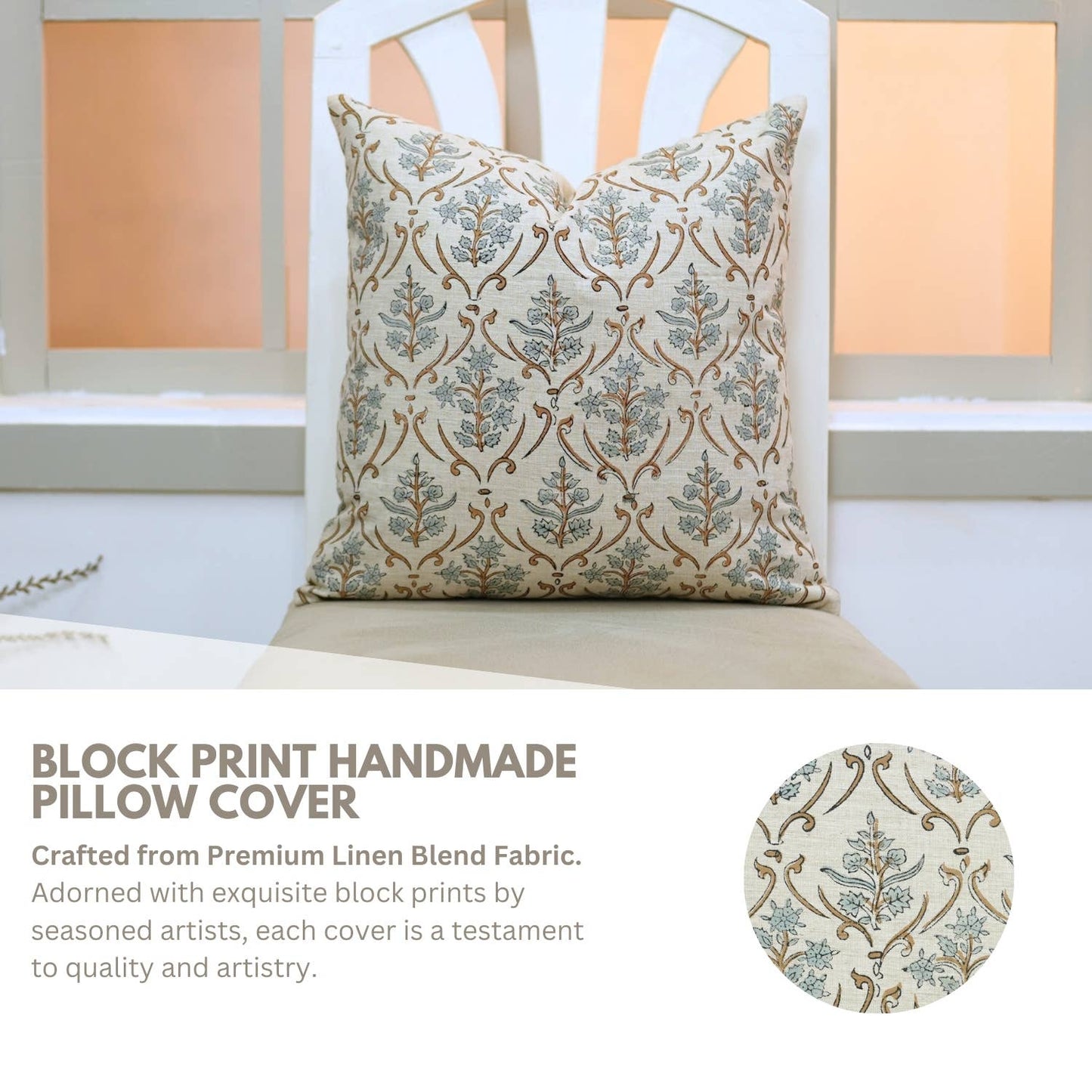 Boho Decor Linen Blend Pillow Vishal  - Pushp