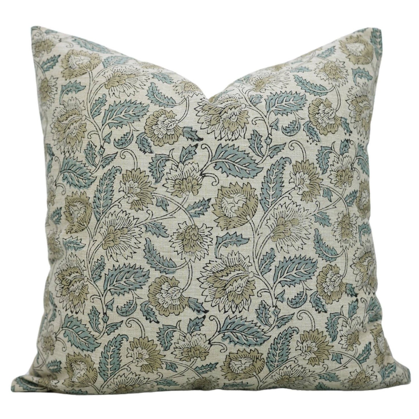 Fabdivine Boho Decor Block Linen Blend Pillow - Mandakini