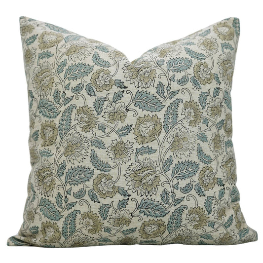 Fabdivine Boho Decor Block Linen Blend Pillow - Mandakini