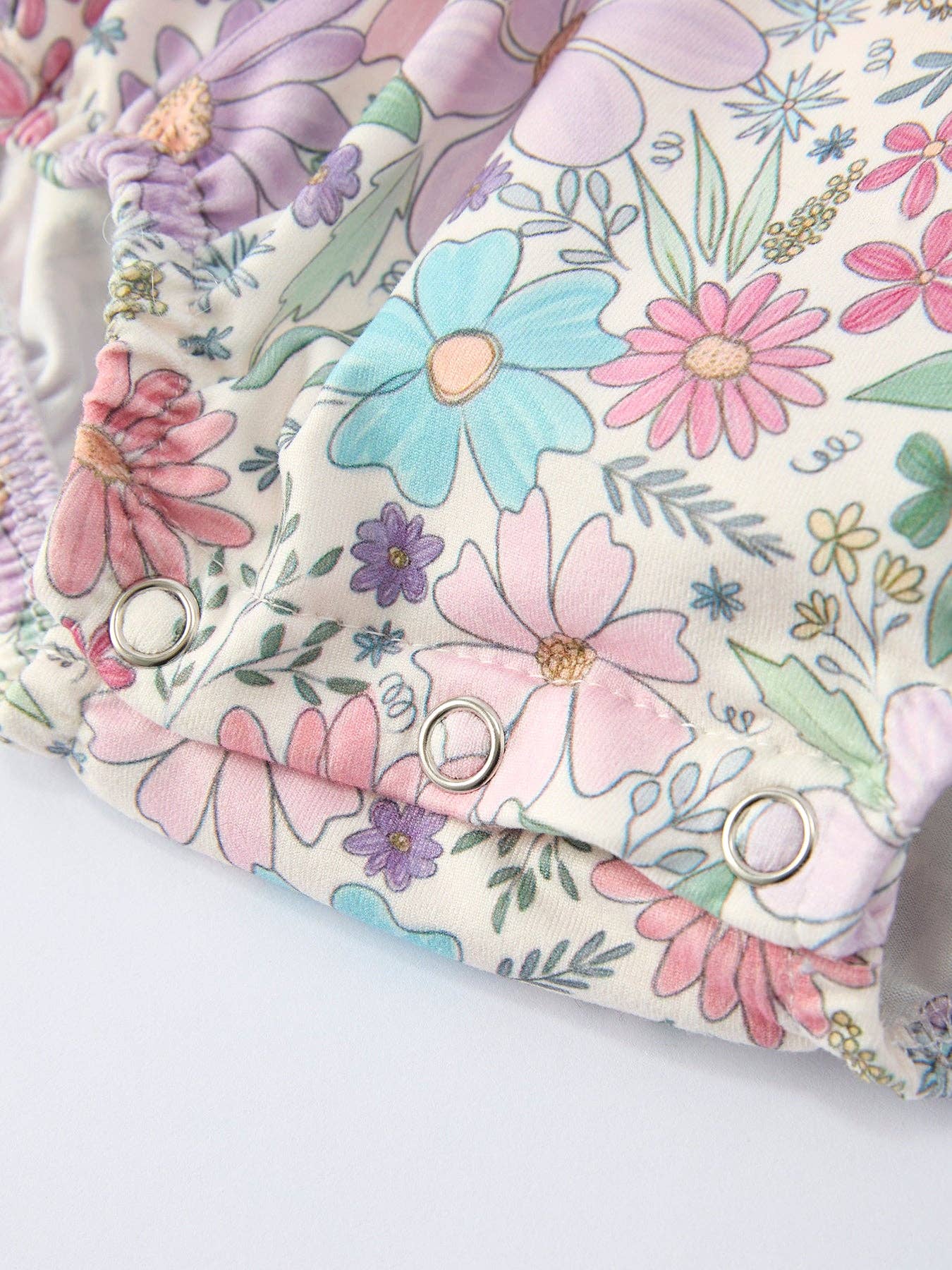 Pink Floral Sleeveless Baby Girls Romper