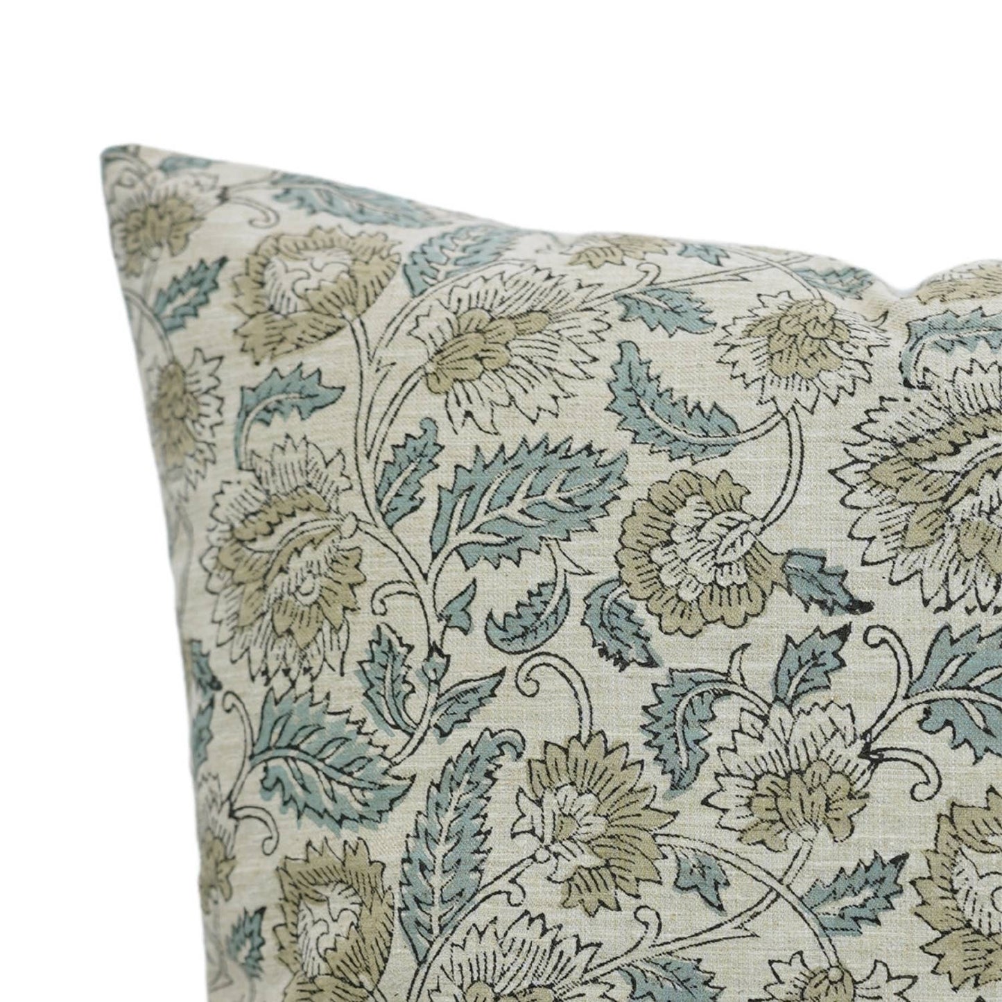 Fabdivine Boho Decor Block Linen Blend Pillow - Mandakini