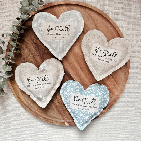 Fabric Heart - Psalm 46:10 | Handmade | Happy Hearts 