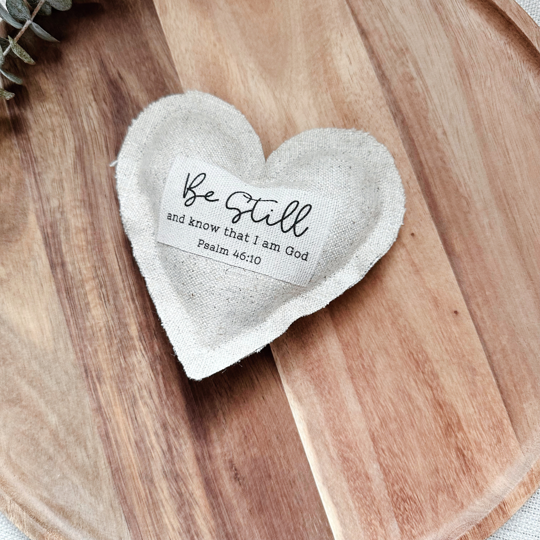Fabric Heart - Psalm 46:10 | Handmade | Happy Hearts 