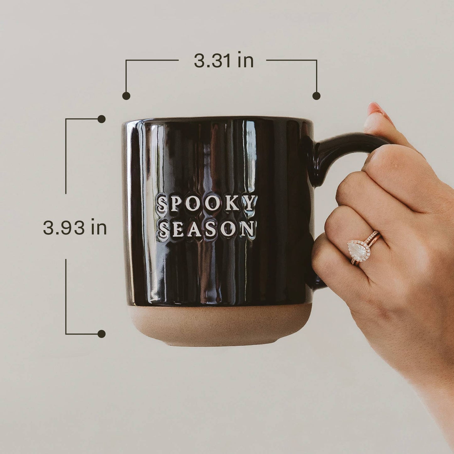 Brown Leaves Stoneware Coffee Mug