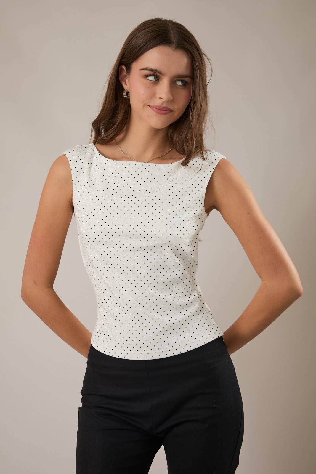 LE LIS | Boat Neck Knit Top