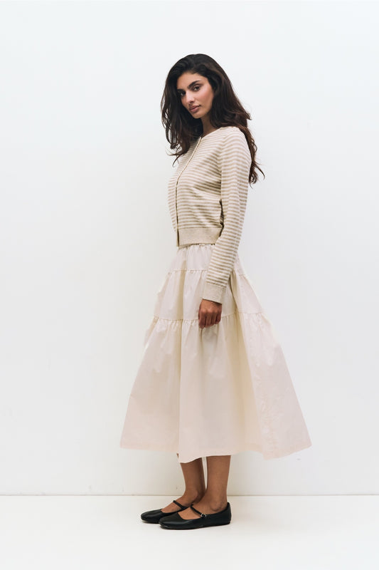 all:row | The Montana Cardigan Light Brown/Cream